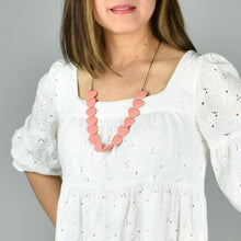 Load image into Gallery viewer, THSJ1264: Dusty Rose: Heart Resin Necklace