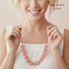 Load image into Gallery viewer, THSJ1264: Dusty Rose: Heart Resin Necklace