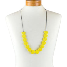 Load image into Gallery viewer, THSJ1265: Yellow: Heart Resin Necklace