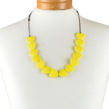 Load image into Gallery viewer, THSJ1265: Yellow: Heart Resin Necklace