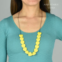 Load image into Gallery viewer, THSJ1265: Yellow: Heart Resin Necklace