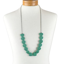 Load image into Gallery viewer, THSJ1266: Green: Heart Resin Necklace