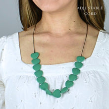 Load image into Gallery viewer, THSJ1266: Green: Heart Resin Necklace