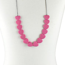 Load image into Gallery viewer, THSJ1267: Rose Pink: Heart Resin Necklace