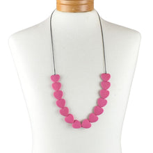 Load image into Gallery viewer, THSJ1267: Rose Pink: Heart Resin Necklace