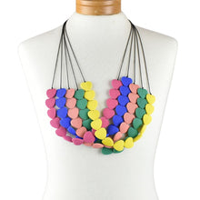 Load image into Gallery viewer, THSJ1267: Rose Pink: Heart Resin Necklace