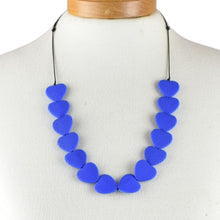 Load image into Gallery viewer, THSJ1268: Blue: Heart Resin Necklace
