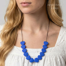 Load image into Gallery viewer, THSJ1268: Blue: Heart Resin Necklace