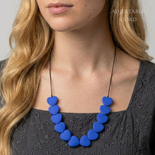 Load image into Gallery viewer, THSJ1268: Blue: Heart Resin Necklace