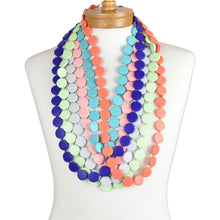 Load image into Gallery viewer, THSJ1271: Light Grey: Round Wooden Necklace