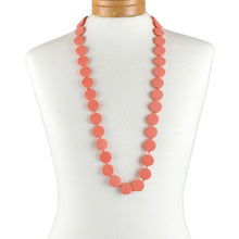 Load image into Gallery viewer, THSJ1273: Burnt Orange: Round Wooden Necklace