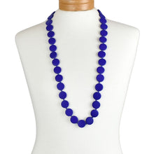 Load image into Gallery viewer, THSJ1274: Navy: Round Wooden Necklace