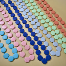 Load image into Gallery viewer, THSJ1274: Navy: Round Wooden Necklace