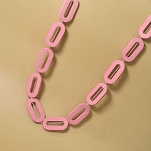 Load image into Gallery viewer, THSJ1275: Pink: Chunky Wooden Necklace