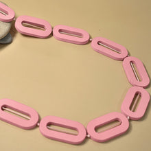 Load image into Gallery viewer, THSJ1275: Pink: Chunky Wooden Necklace