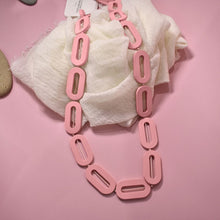 Load image into Gallery viewer, THSJ1275: Pink: Chunky Wooden Necklace