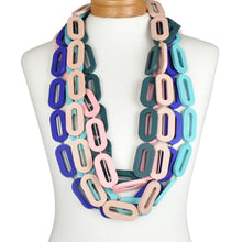 Load image into Gallery viewer, THSJ1275: Pink: Chunky Wooden Necklace