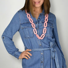 Load image into Gallery viewer, THSJ1275: Pink: Chunky Wooden Necklace