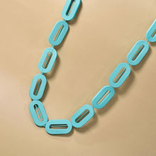 Load image into Gallery viewer, THSJ1276: Teal Green: Chunky Wooden Necklace