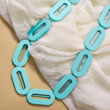 Load image into Gallery viewer, THSJ1276: Teal Green: Chunky Wooden Necklace