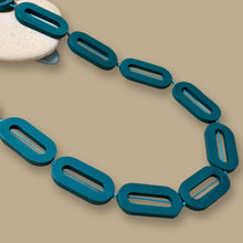 Load image into Gallery viewer, THSJ1278: Slate Teal: Chunky Wooden Necklace