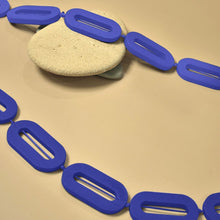 Load image into Gallery viewer, THSJ1279: Navy: Chunky Wooden Necklace