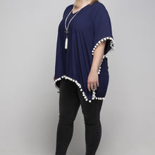 Load image into Gallery viewer, THSK1054: Navy Blue: Emily Kaftan Top