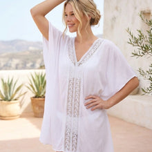 Load image into Gallery viewer, THSK1055: White: Lace Kaftan Top