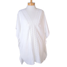 Load image into Gallery viewer, THSK1055: White: Lace Kaftan Top