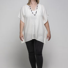 Load image into Gallery viewer, THSK1055: White: Lace Kaftan Top
