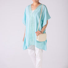 Load image into Gallery viewer, Lace Kaftan Top | Baby Blue
