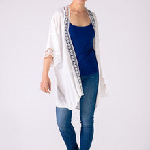 Load image into Gallery viewer, THSK1058: White: Lace Kimono