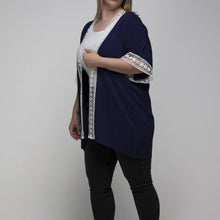 Load image into Gallery viewer, THSK1060: Black: Lace Kimono