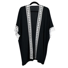Load image into Gallery viewer, THSK1060: Black: Lace Kimono