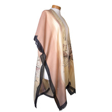 Load image into Gallery viewer, THSK1061: Brown: Floral Print Kimono