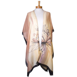 Floral Print Kimono | Brown