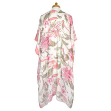 Load image into Gallery viewer, THSK1062: White: Floral Print Kimono