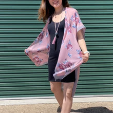 Load image into Gallery viewer, THSK1064: Pink: Floral Print Kimono