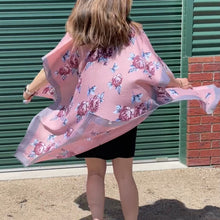 Load image into Gallery viewer, THSK1064: Pink: Floral Print Kimono