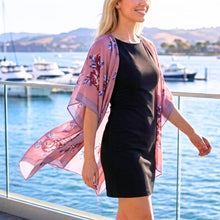 Load image into Gallery viewer, THSK1064: Pink: Floral Print Kimono