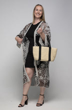 Load image into Gallery viewer, THSK1066: Black: Floral Lace Kimono
