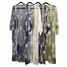Load image into Gallery viewer, Floral Lace Kimono | Navy
