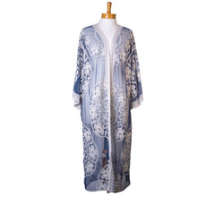 Load image into Gallery viewer, THSK1067: Navy: Floral Lace Kimono