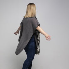Load image into Gallery viewer, THSP1025: Grey: Cowl Neck Poncho