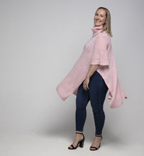 Load image into Gallery viewer, THSP1026: Pink: Cowl Neck Poncho
