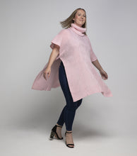Load image into Gallery viewer, THSP1026: Pink: Cowl Neck Poncho