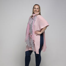 Load image into Gallery viewer, THSP1026: Pink: Cowl Neck Poncho