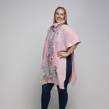 Load image into Gallery viewer, THSP1026: Pink: Cowl Neck Poncho