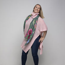 Load image into Gallery viewer, THSP1026: Pink: Cowl Neck Poncho