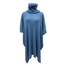 Load image into Gallery viewer, THSP1027: Egyptian Blue: Cowl Neck Poncho - J'adore Gifts